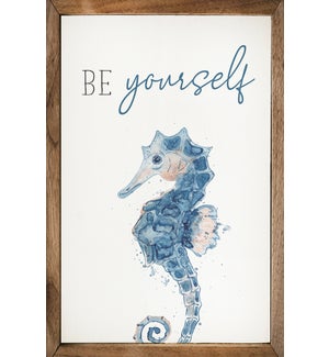 Be Yourself Seahorse White